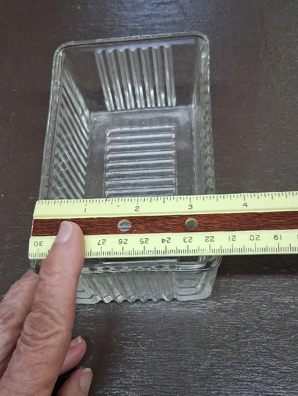 Vintage Glass Butter Dish- Anchor‎ Hocking